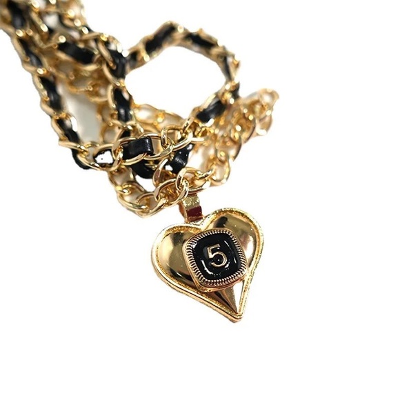 Anthro Gold Metallic Chain Belt 1pcs